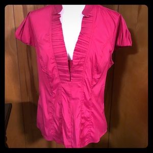 Express Pink Stretch Cap Sleeve Top